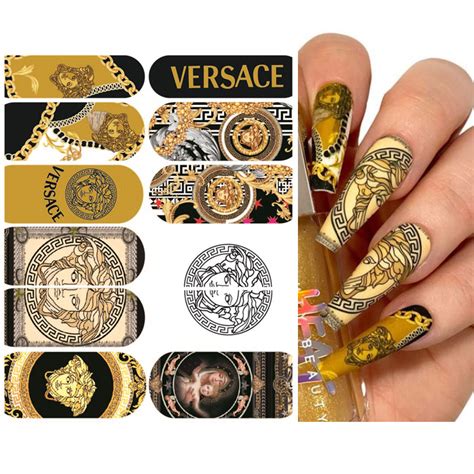 versace nails stickers